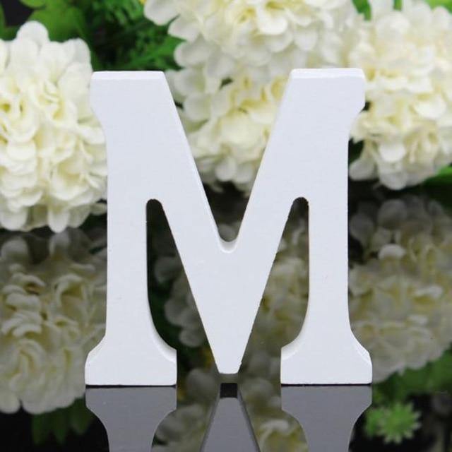 White Freestanding Mountable Wooden Alphabet Letter
