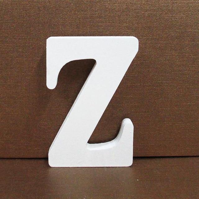 White Freestanding Mountable Wooden Alphabet Letter